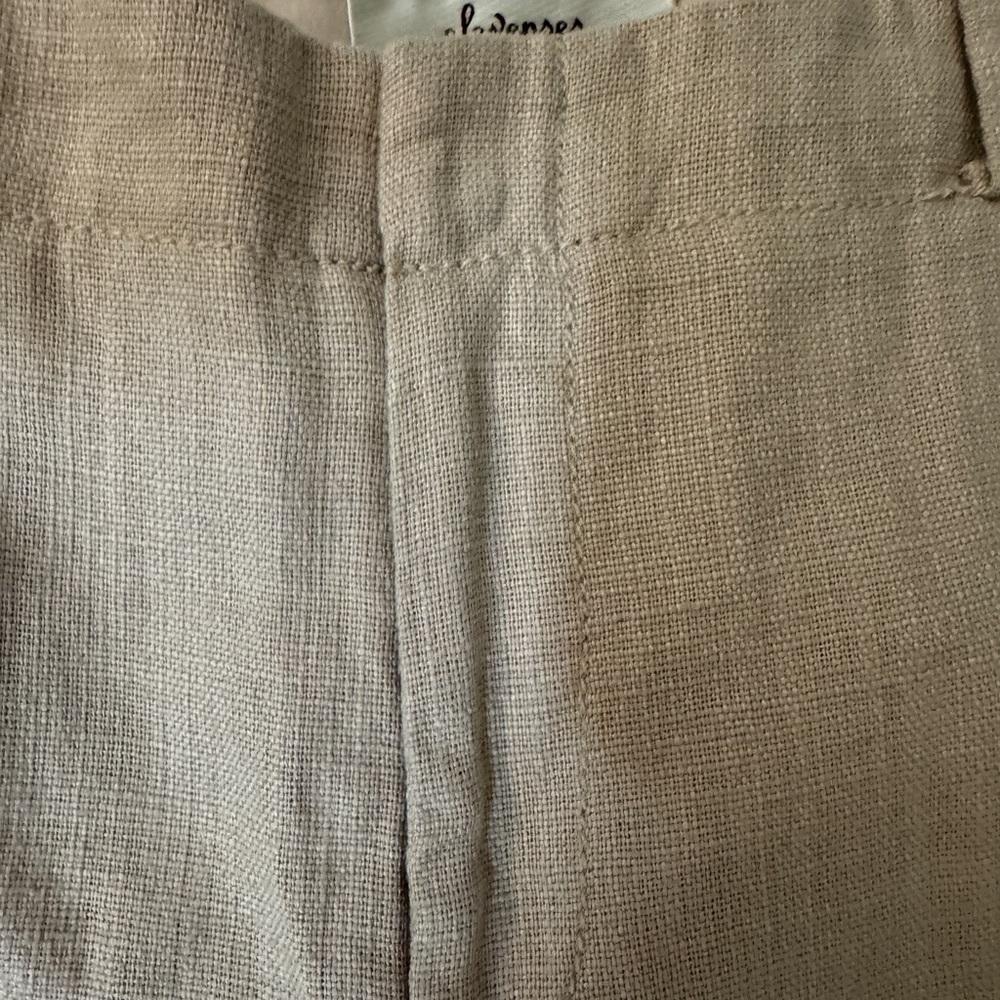 Anthropologie Linen Tan Pants